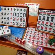 不漏洞拉 越南麻雀 藍色 馬吊 麻將 Vietnam Mahjong in a Case [GM808-51] 全152只 連盒+籌碼+麻雀牌尺+骰子 乜都齊晒不求人 有牌尺 打台牌一樣掂