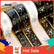 10 pcs Stiker Kertas / Selotip Washi Motif Natal Warna Emas / Silver