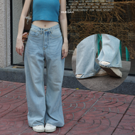HUEGAH BAGGY DENIM (S-13XL) กางเกงยีนส์ขากระบอกใหญ่ ไซส์ใหญ่