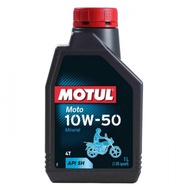 MOTUL MOTO 10W50 4T 1L Mineral Engine Oil Minyak Hitam Motul Motorcycle Lubricants ( 1 Litre )