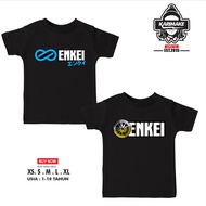 KARIMAKE Unisex Children's Distro T-Shirt with Enkei Wheels Rim Image, Japan Logo