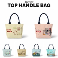 Souvenir Bag Paris France France France Premium Handbag Top Handle Bag Goodie Bag
