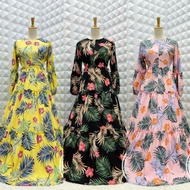 Long Dress Aloha Hawaii Beach Dress girl fashion Spring And Summer Floral Dress Beach Baju Pantai 🦋