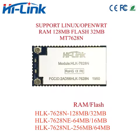 HLK-7628N MT7628 OpenWrt WiFi Wireless Router Module Linux Test Board for Gateway 4G LTE with 128M 3
