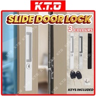 25MM / 32MM A6 Sliding Glass Door Handle Slide Door Hook Lock with Key / Kunci Pintu Kaca Tarik / 玻璃