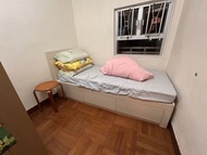 海馬牌三櫃桶單人床架連床褥 Sea Horse three-drawer single bed frame with mattress