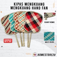 Kipas tangan mengkuang doorgift majlis angin cantik handmade fan kraftangan murah hand fan manual de