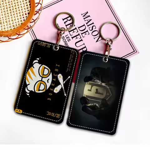 Game R-Rainbow S-Six S-Siege 1Pc Access Card Case Leather Card Holder Keychain Key Ring Door Access 