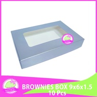 MPS | 10 Boxes Brownies Box 10pcs - 9x6x1.5 inches - 9x6x2 inches - Pastry Box - Cake Box