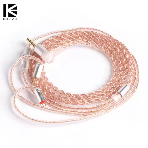 KBEAR 4 Core Copper Upgrade Earphone Cable 2PIN/QDC/MMCX/TFZ Earbuds Connector for KBEAR KB01 KZ ZSN