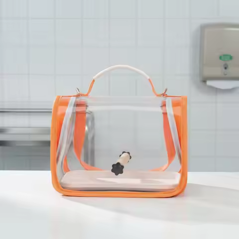 Transparent Avian Carrier Bag Clear View Portable Avian Outing Enclosure Crossbody Parrot Carrier Li