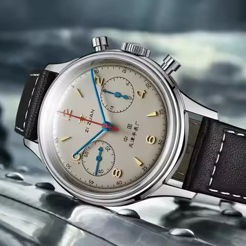 Men's watches 1963 pilot automatic watch 42mm waterproof retro quartz chronograph vintage dress watc