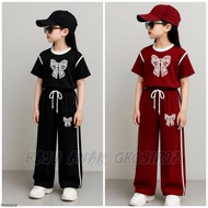 Girls' clothing set 1-12 years old with cute ribbon motif / viral girls' clothing kids girl clothing