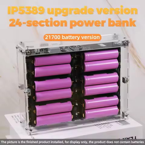 24 Cell 21700 Acrylic DIY IP5389 Upgraded No Battery No Welding 100W 120W 120W Fast Charging 120000m
