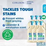 [Bundle of 6] Ecover Everyday Laundry Detergent 1.5L - Lavender & Eucalyptus