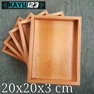 Wooden Tray 20x20x3 cm Gift Box Tray (WTV-14)