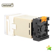 MERLYMALL Digital Time Relay, DH48S‑2Z with Socket Base Time Relay, Precision Timing 0.01S-99H99M 22