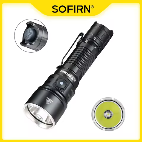 Sofirn SK40 3200lm Powerful Tactical Flashlight SFT70 LED Light 21700 USB C Rechargeable Long-distan