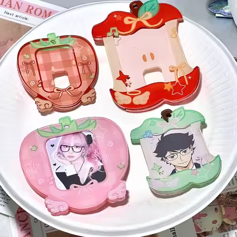 Cute Fruits Photo Frame Cartoon Strawberry Photocard Holder 1 Inch 2 Inch Kpop Idol Card Sleeves App