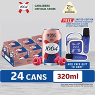 1664 Rosé Beer Can Premium Wheat Beer 4.5% Alcohol (320ml x 24)