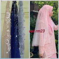Veil Nikah Veil Murah Veil Tunang Veil Simple Beading dan Lace veil Pengantin