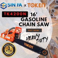 🇲🇾🔥TOKEN 16"/18''/20'' Heavy Duty Gasoline Chainsaw  Mesin Gergaji Rantai Potong Kayu Pokok🔥🇲🇾