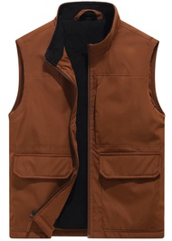 VtuAOL Men's Lightweight Puffer Vest Outdoor Quilted Vest Sleeveless Jacket for Travel Hiking Casual