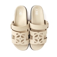 O&B รองเท้าหนังแพะ รุ่น CAIRO SANDALS IN BARE BEIGE-11276SG00701F_H5BEXX