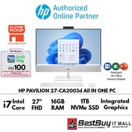 HP Pavilion 27-CA2003d 27" Touch FHD All-in-One Desktop PC Snowflake white ( i7-13700T, 16GB, 1TB SSD, Intel, W11, HS )