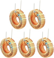 uxcell 5Pcs Horizontal Toroid Magnetic Inductor Monolayer Wire Wind Wound 100uH 8A Inductance Coil