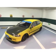 OTTO x ROUTE TWISK RT017 1/18 Honda Civic SiR EG6 Yellow Spoon Version Full Carbon Spec