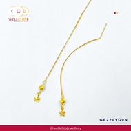 WELL CHIP Drop Earring - 916 Gold/Anting Jatuh - 916 Emas