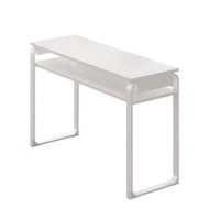 簡約會議桌培訓枱 機構活動枱 | 雙人考試長桌子 -【雙層*白架】160*40*75cm