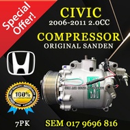 HONDA CIVIC FD 2006-2011 YEAR 2.0CC ORIGINAL SANDEN SD COMPRESSOR/ KOMPRESOR (CAR AIRCOND SYSTEM)