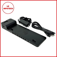 HP 2013 UltraSlim Docking Station D9Y32UT#ABA for EliteBook&amp;Probook Laptop 820 840 850 G1 G2 G3 G4 with 65W Charger Used