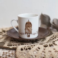 【好日戀物】6德國vintage復古古董鐘紀念咖啡杯組