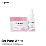 Skiinest Set Pure White - Skiinest Ultra Bright Pink Tone Up 120 g + Skiinest Pure Niacinamide + Res