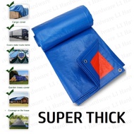 🔥EXTRA THICK🔥 EAGLE PE Tarpaulin Kanvas Canopy Tent Cover Kanopi Khemah / Waterproof Blue Orange Canvas Flexible Sheet