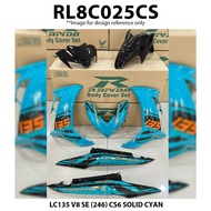 Rapido Cover Set Yamaha LC135 V8 SE (246) Blue Grey White CS6 Solid Cyan Motor Body Set LC135 V 8 11