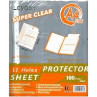 A4 11Holes Protector Sheet 100Pcs