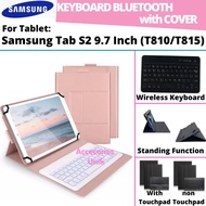 Samsung Galaxy Tab S2 9.7 9.7 Inch SM T810 T815 T819 T815Y T819Y Book Cover Keyboard Wireless Blueto