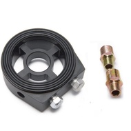 Universal Automotive Oil Filter Sandwich Plate Adapter with Connectors Car Aluminum Oil Filter Press