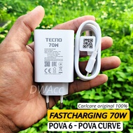 Charger TECNO 45W 70W POVA CURVE / POVA 6 Original 100% Tecno Supercharger