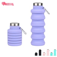 XIAWUSS Foldable Water Bottle, 17oz Leakproof Collapsible Water Bottle, Portable With Carabiner Eco-