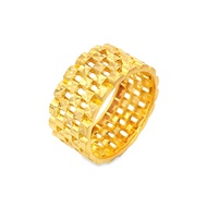 Top Cash Jewellery 916 Gold Triple Layer Simple Design Ring