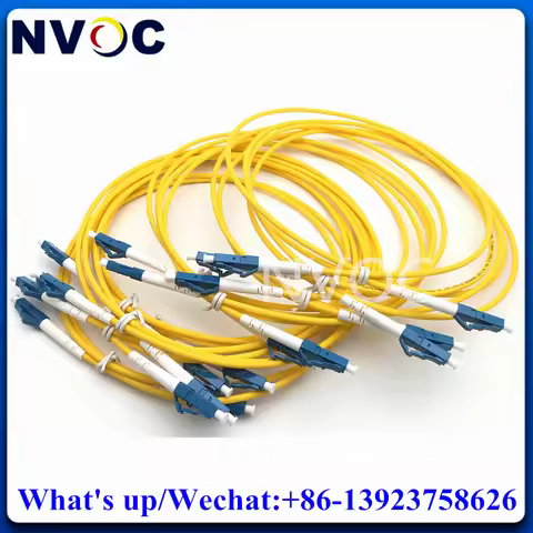 10Pcs Single Mode,G652D,Simplex,0.5/1/1.5M,3.0mm,PVC,LC/UPC-LCUPC Fibre Optic Patch Cord,SM SX LCUPC