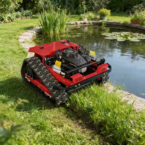 Customized Crawler Remote Control Robot Lawn Mower All Terrain Rc Grass Cutter Garden