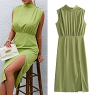 Green Sleeveless Midi Dress 75689 (TA)