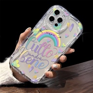 SOFTCASE SILICON CASING MELTING CLEAR SHOCKPROOF RAINBOW FOR OPPO A98 A1K A3S A5S A12 A15 A16 A16K A