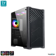 เคสคอมพิวเตอร์ Tsunami M211W Tempered Glass ARGB M-ATX Gaming Case with 1264K*3 รับประกันสินค้า 1 ปี